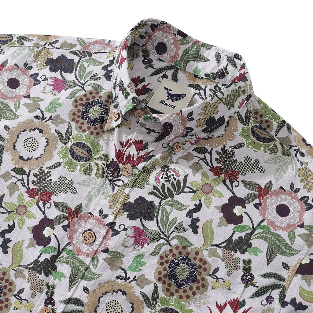 Men's Floral Circus Short Sleeve Cotton Hawaiian Shirt