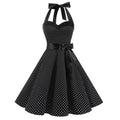 Vintage Polka Dot Strapless Maxi Dress for Women