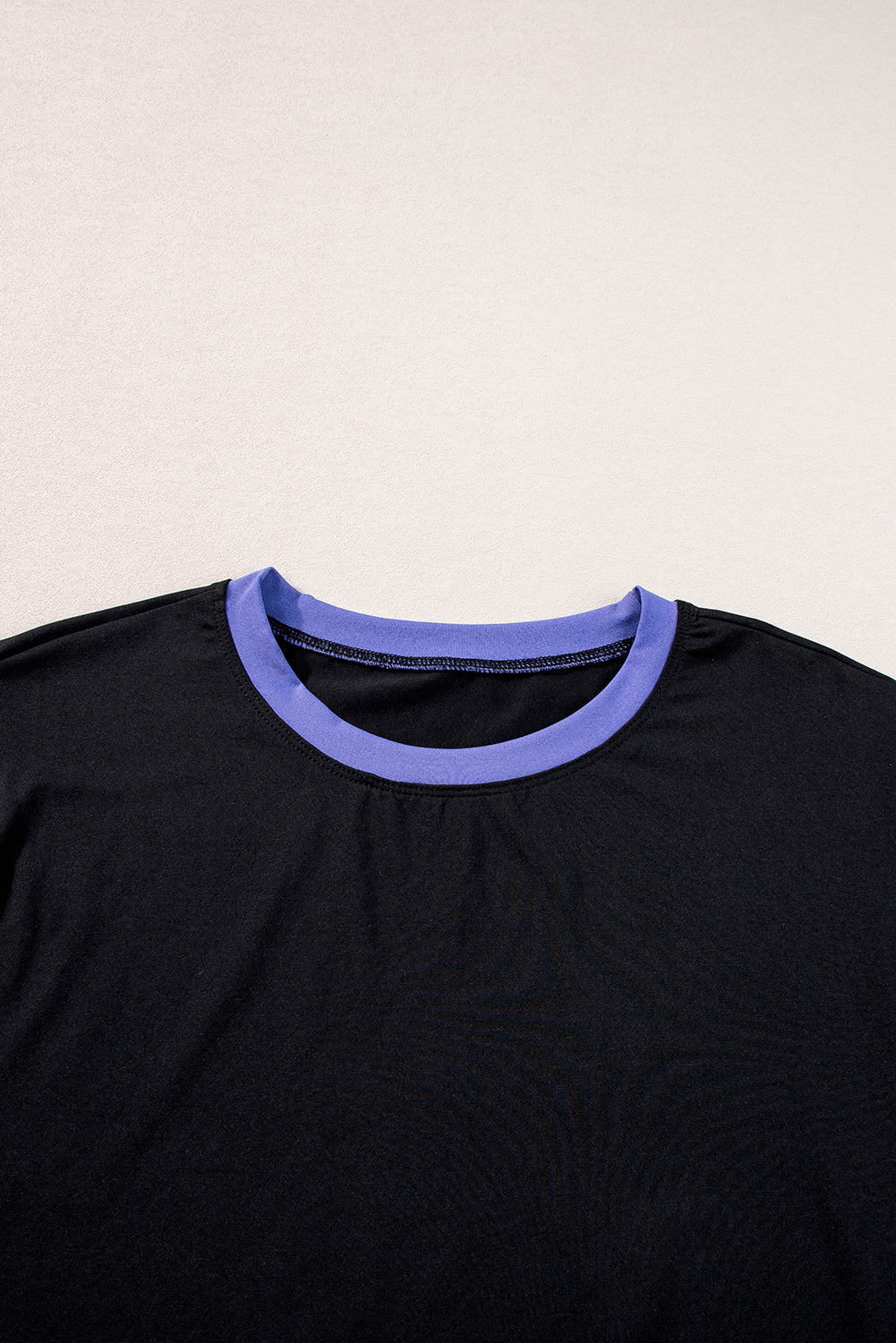 Colorblock Two Piece Set: Wide Leg Pants and Cap Sleeve Tee
