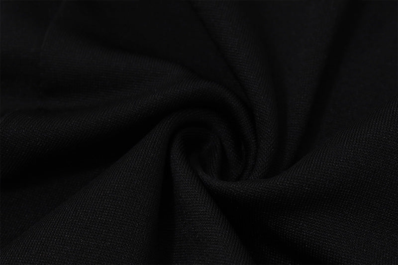 Color Contrast Maxi Sling Dress: Minimalist Black & Cream A-Line
