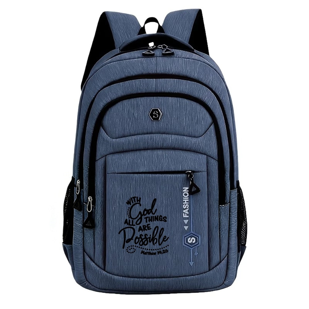 Faithful Traveler All Things Possible Backpack
