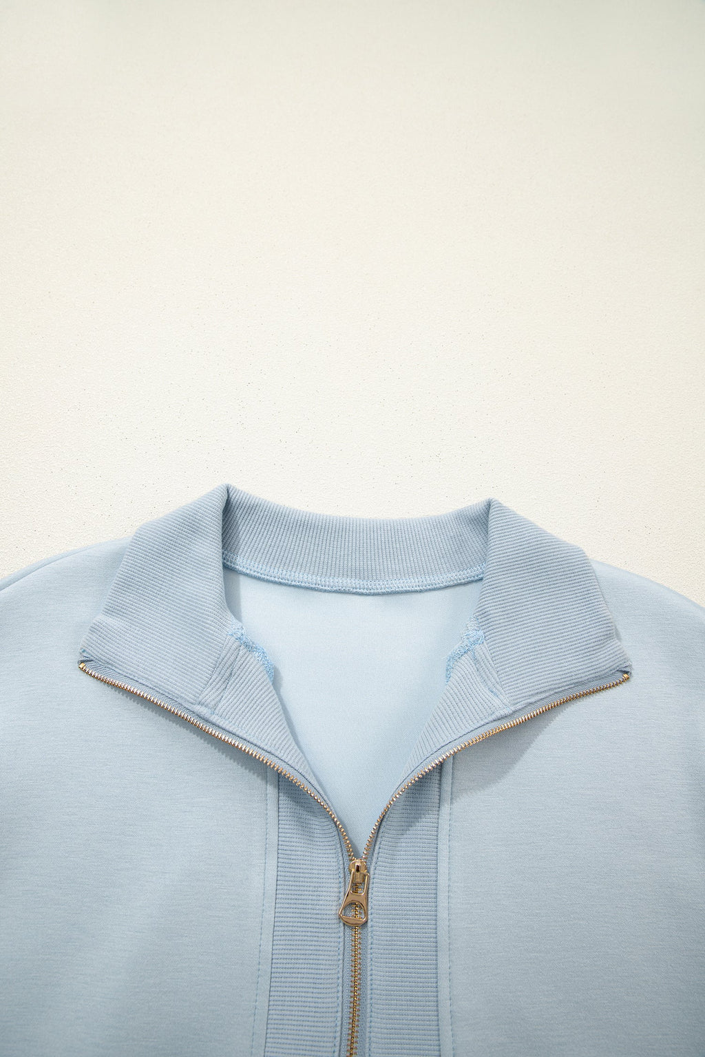 Half Zip Polo Tee and High Waist Pant Knit Loungewear Set