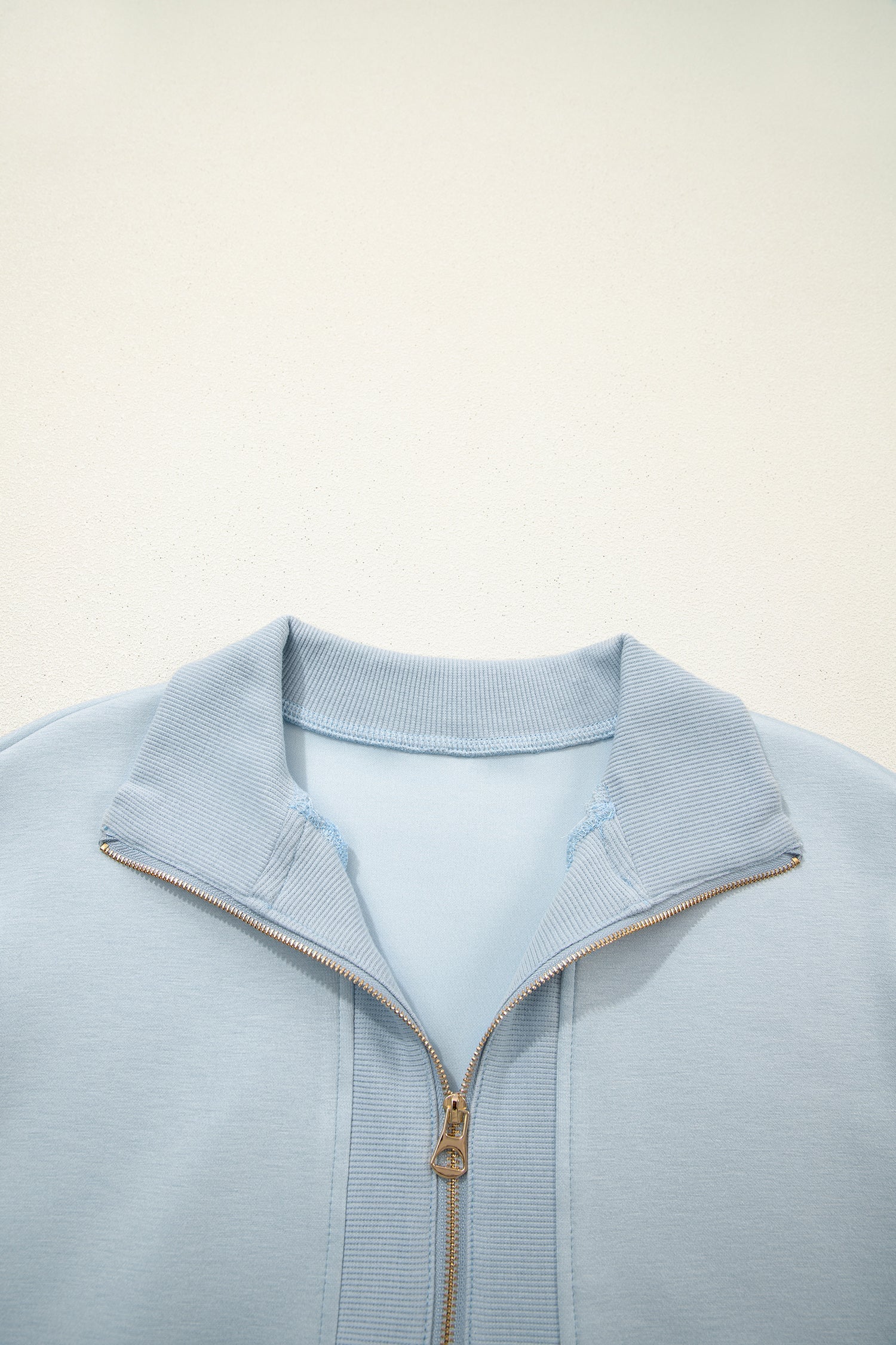 Half Zip Polo Tee and High Waist Pant Knit Loungewear Set