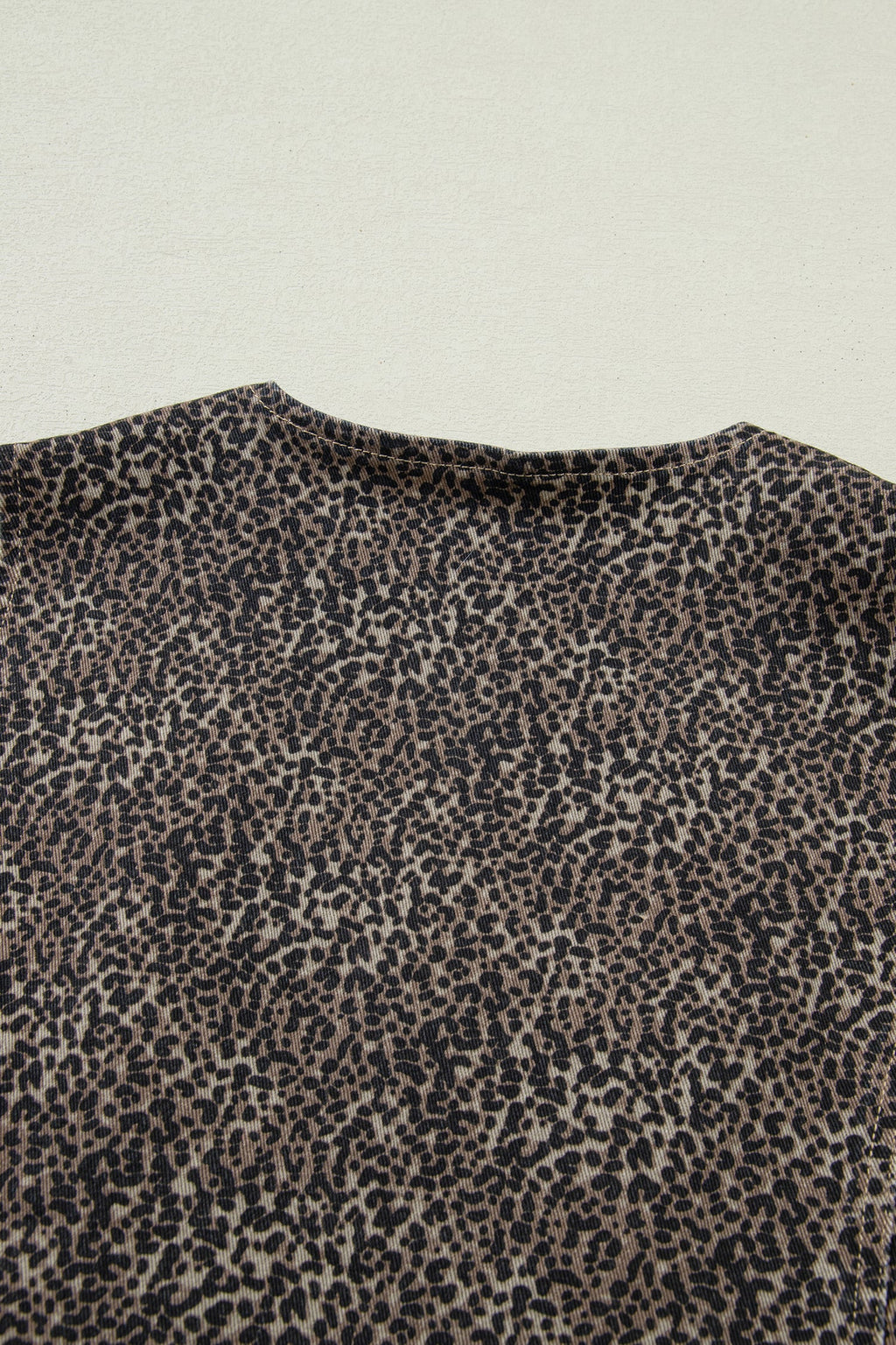 Elliana Animal Print Slim Fit Denim Vest