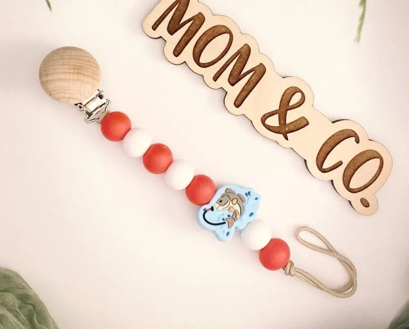 Fishing Lure Pacifier Clip