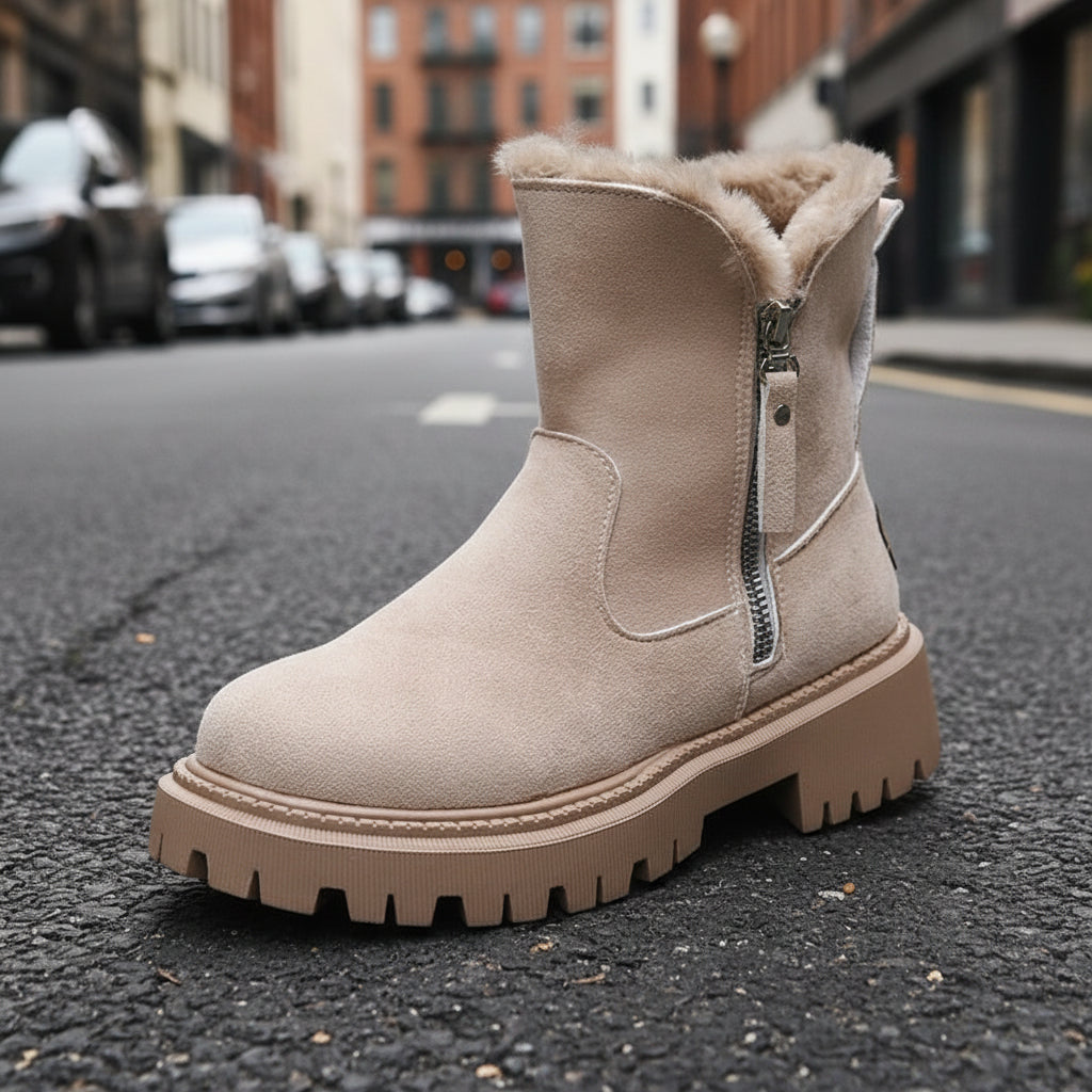 Women’s Plush Snow Boots – Warm Waterproof Winter Boots (Plus Size)