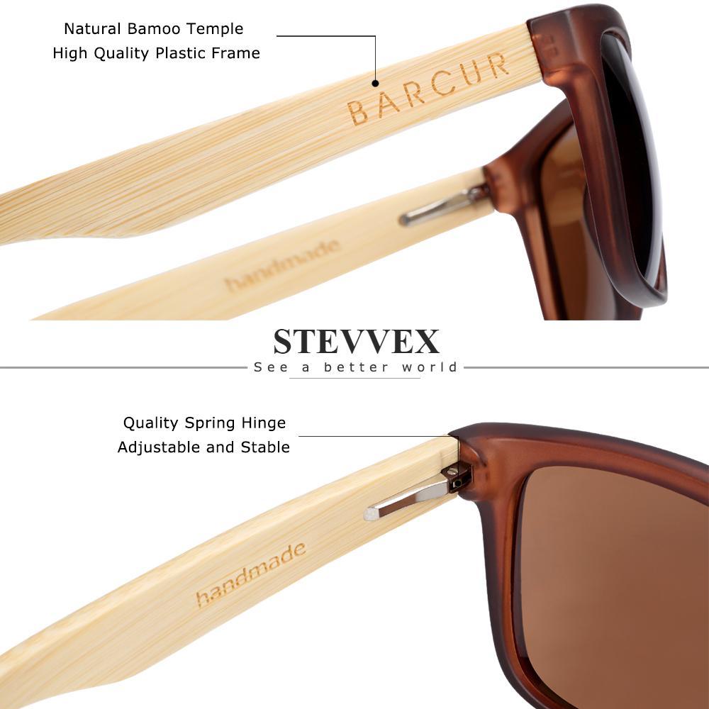 Retro Polarized Bamboo Wood Sunglasses UV400 Protection