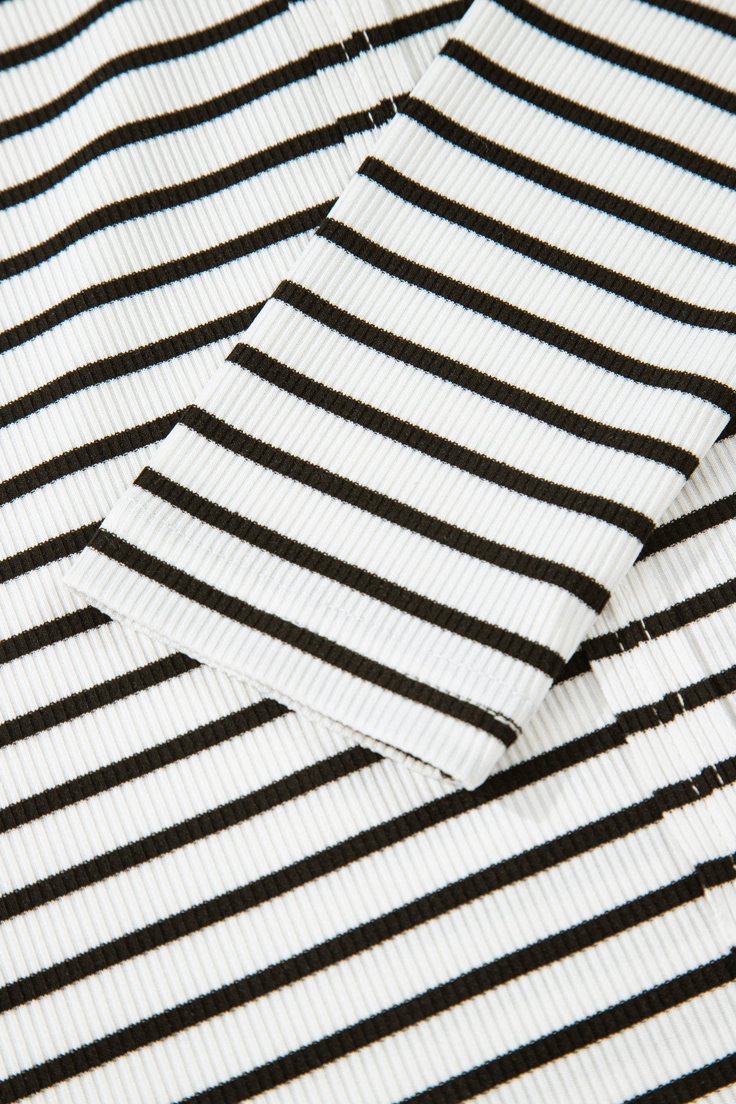Women's Striped Ribbed Knit Long Sleeve Henley Top - Image 15