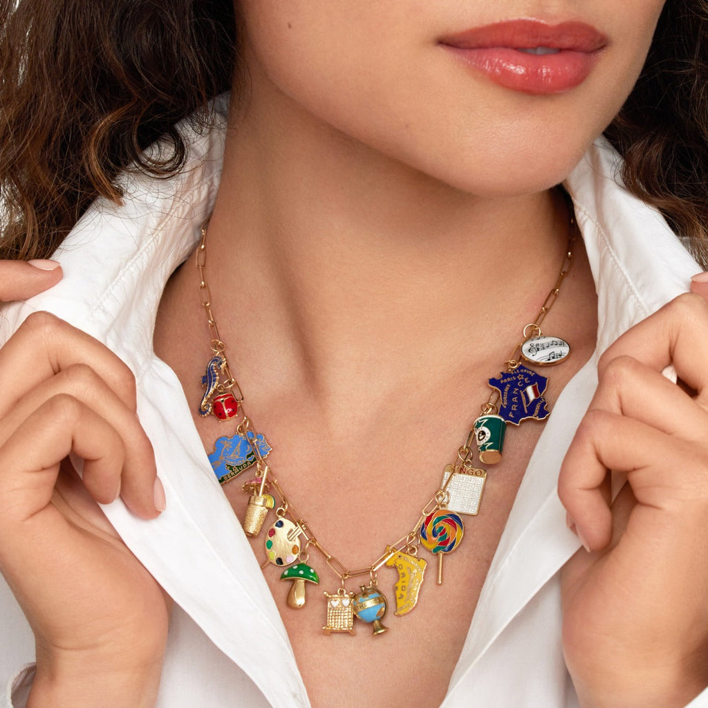 18K Gold Vacuum Plated Small Pendant Necklace