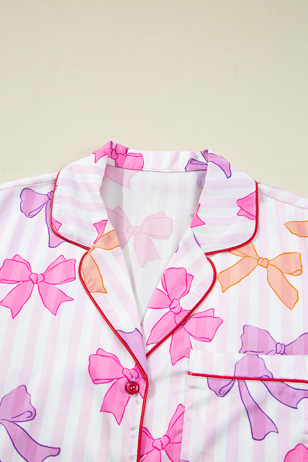 Gracelynn Contrast Piping Trim Shirt