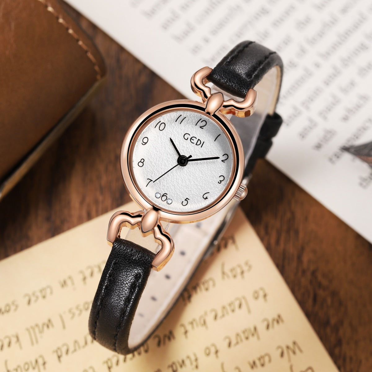 Slim Textured Petite Dial Quartz Ladies Watch
