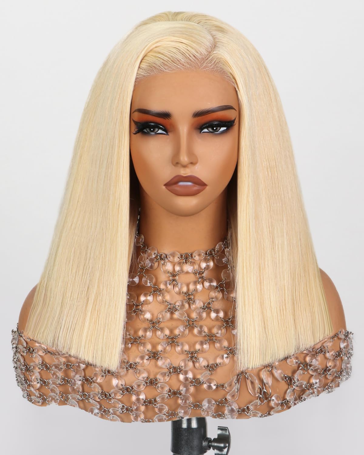 Arabella 5x6 Ready to Go Glueless Wigs Human Hair 210% Density 613 Blonde Bob Wig Human Hair 613 Lace Front Bob Wig Human Hair Pre-Cut Lace Glueless Wigs Human Hair (12inch 5x6 Glueless Bob)