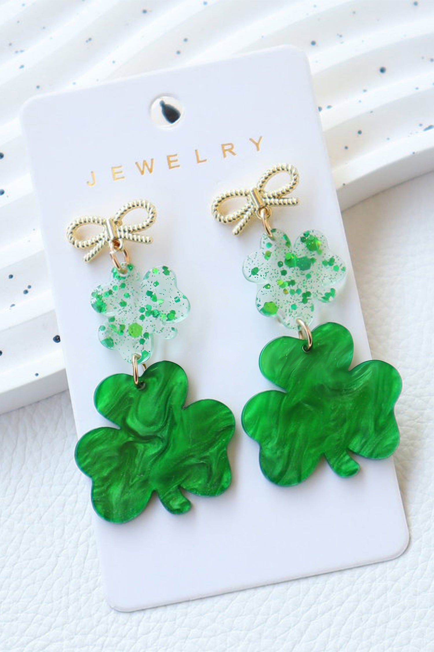 Estrella Pendant Bow Stud Earrings
