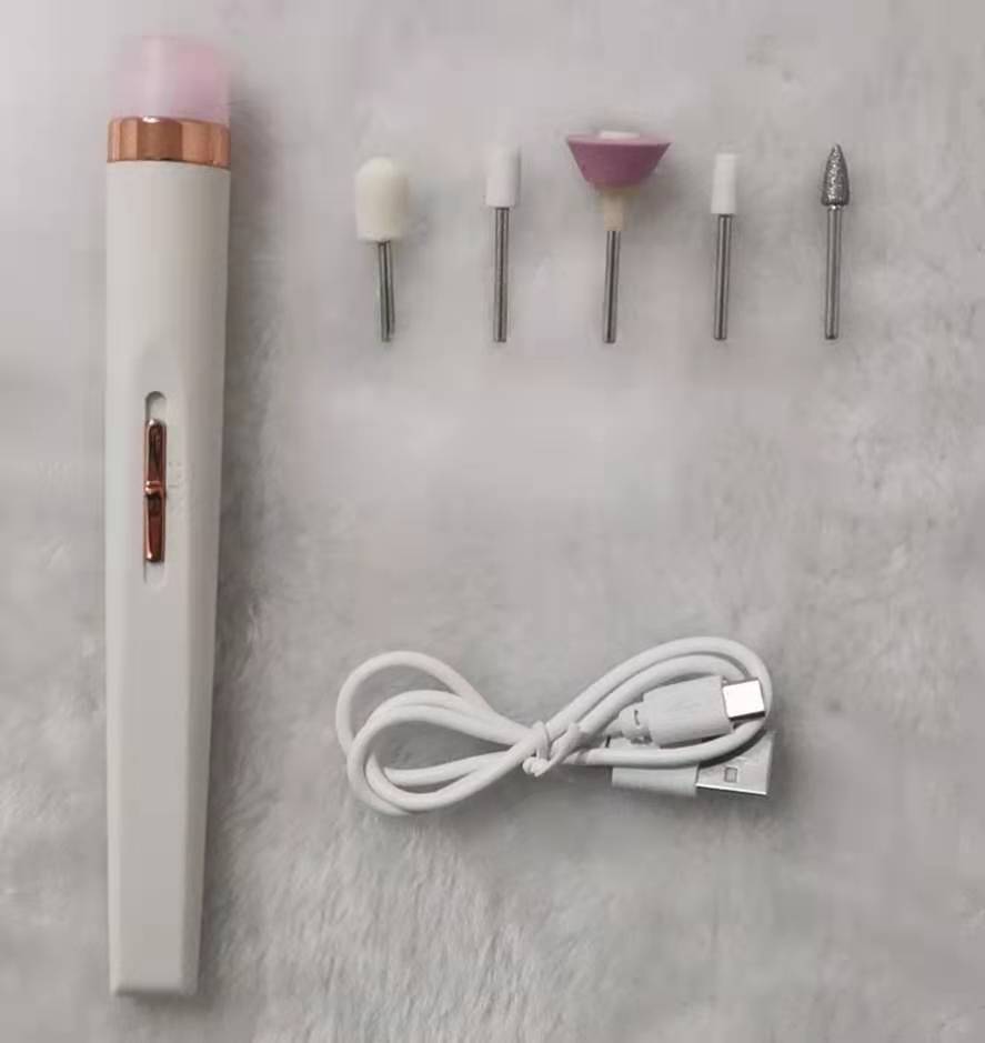 5-in-1 Electric Nail Drill Kit, Cordless USB Rechargeable Manicure