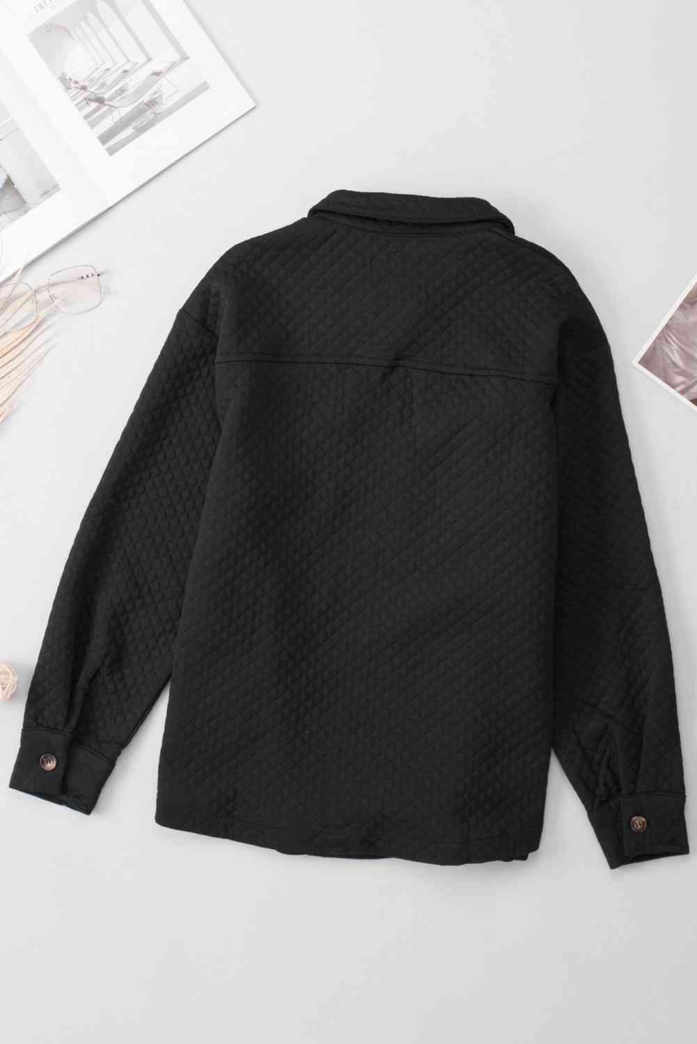 Classic Lightweight Button-Down Collared Jacket with Pockets