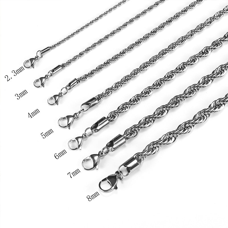 Versatile Stainless Steel Twisted Chain