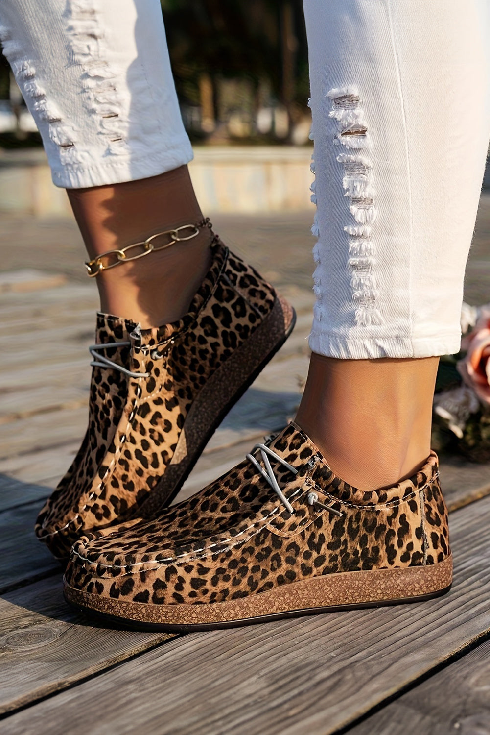 Racing Red Lightweight Boho Patchwork Lace Up Shoes