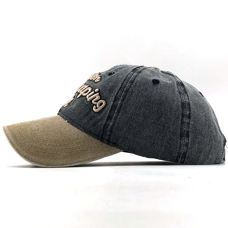 Embroidered Tie-Dye Cotton Baseball Cap
