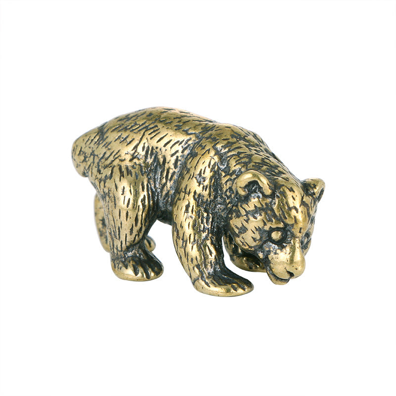 Distressed Antique Solid Pure Copper Bear Copper Ornaments