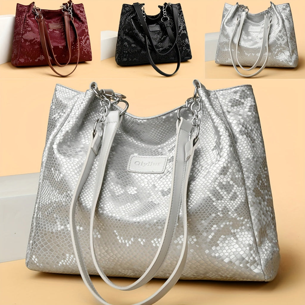 Perfect Lily Women's Snake Print Shoulder Bag