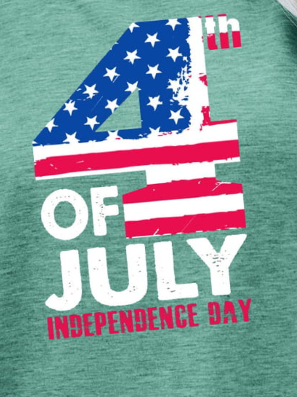Blue USA Independence Day Graphic Tee for Women - Image 14