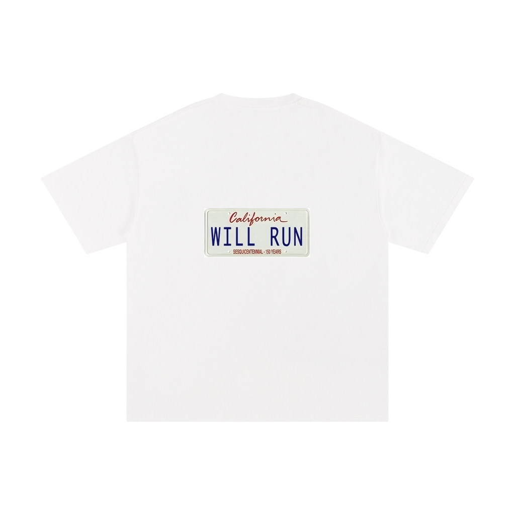 "WILL RUN" License Plate T-shirt