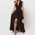 Minimalist Printed A-Line High Waist Commuter Dress