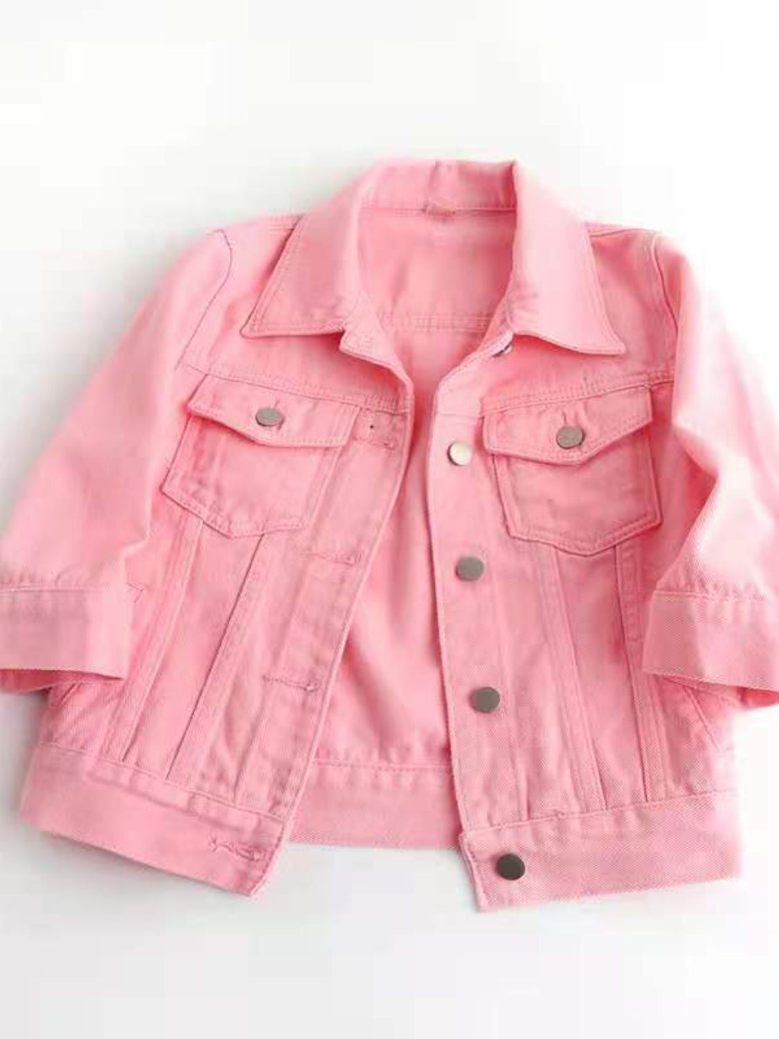 Women's Bright Yellow Cropped Button-Down Trucker Jacket - Image 11