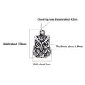 Sterling Silver Owl Pendant Necklace - Hand-Finished 925 Silver