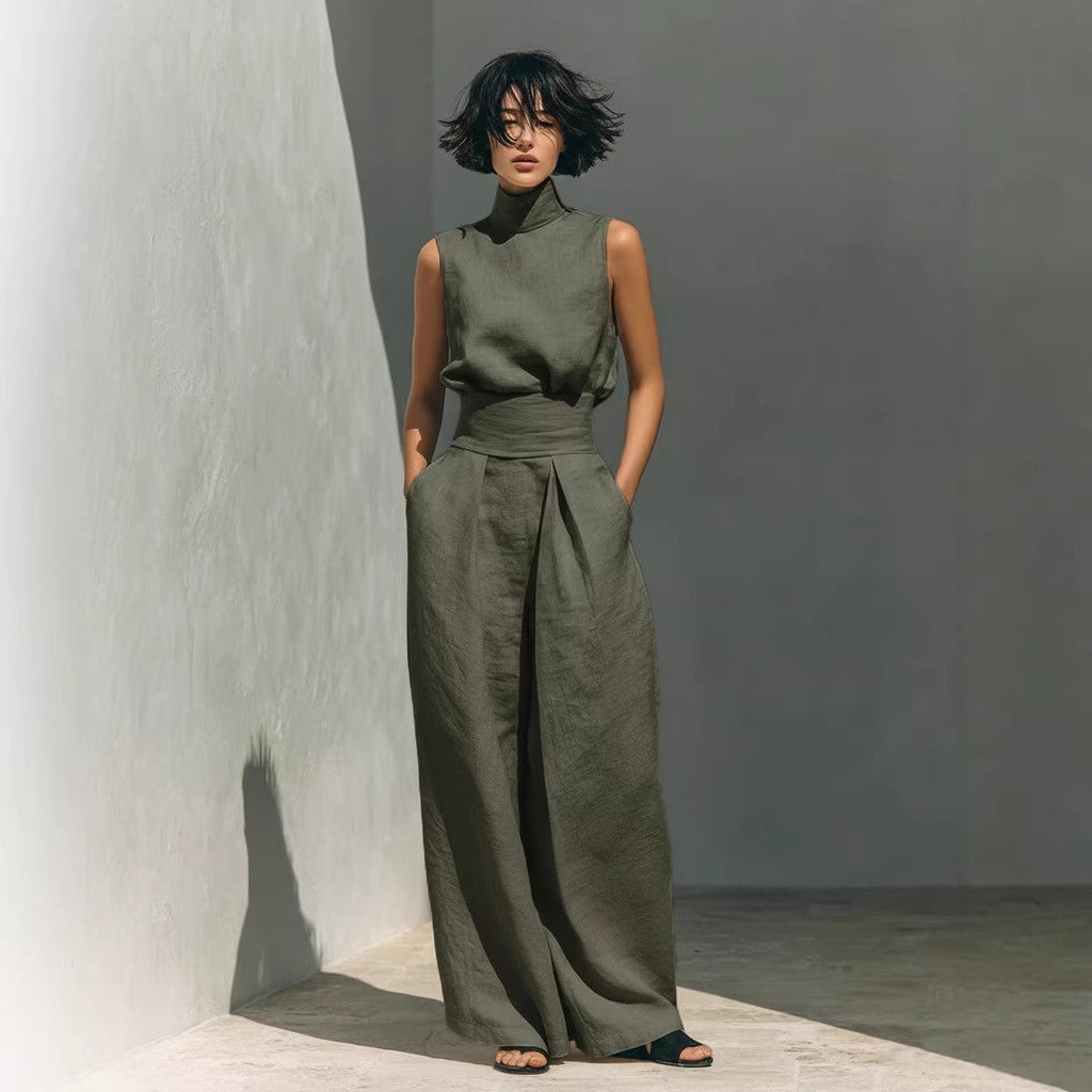 Women's Cotton Linen Two-Piece Set