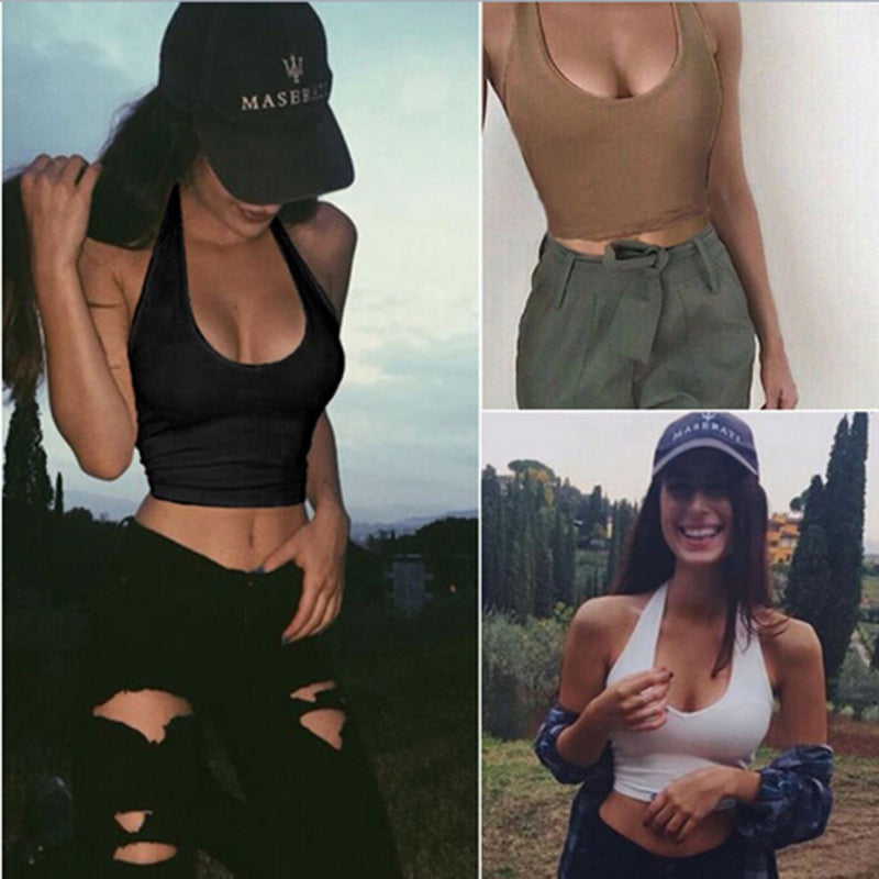 Slim Sleeveless Solid Color Women's Fitness Top