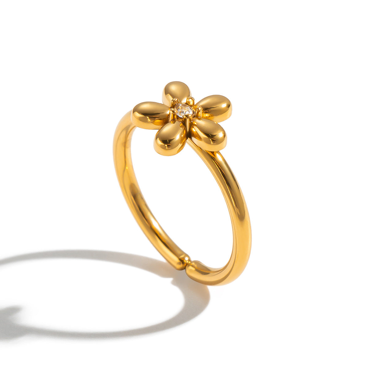 18K Gold-plated Stainless Steel Ring For Women