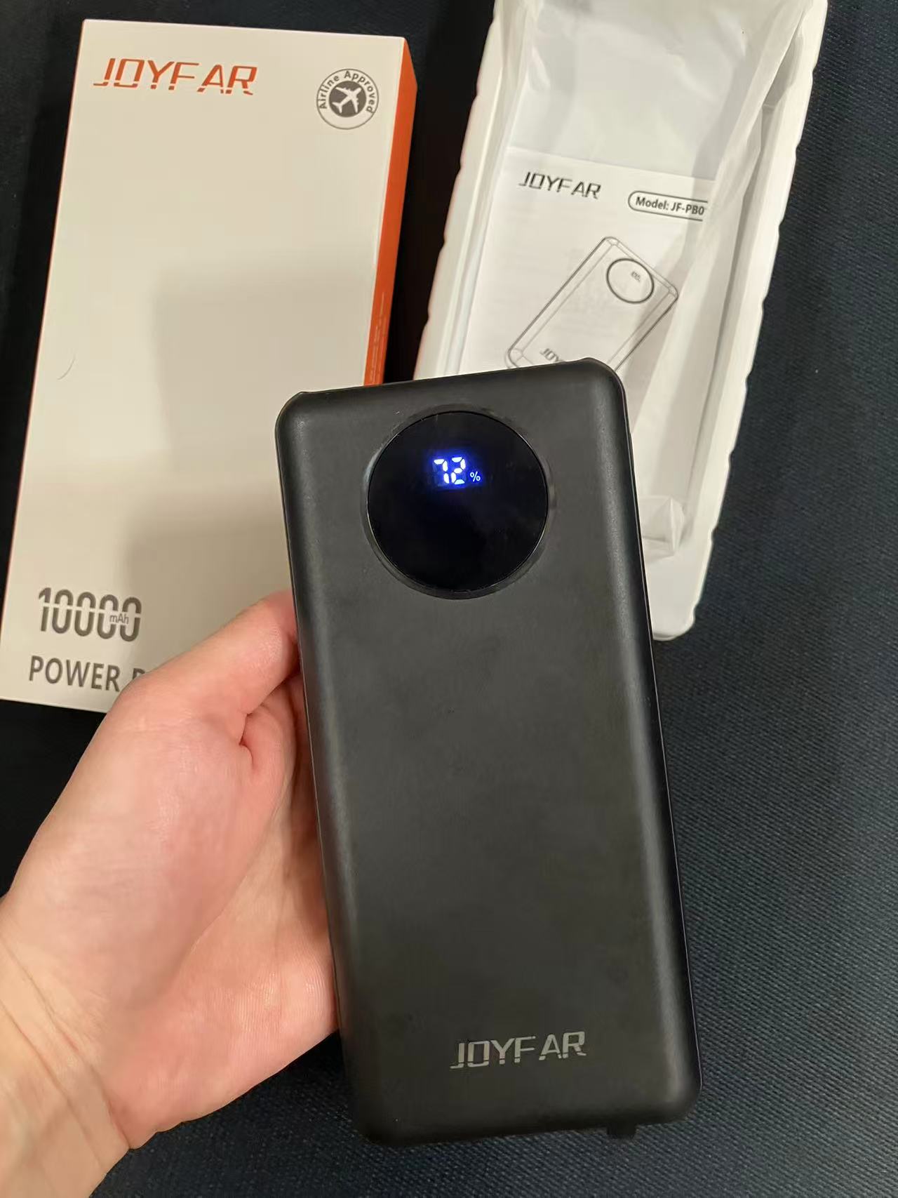 Portable Charger Power Bank - Slim Battery Pack USB C 10000mAh Built in Cable 22.5W Phone Fast Charging