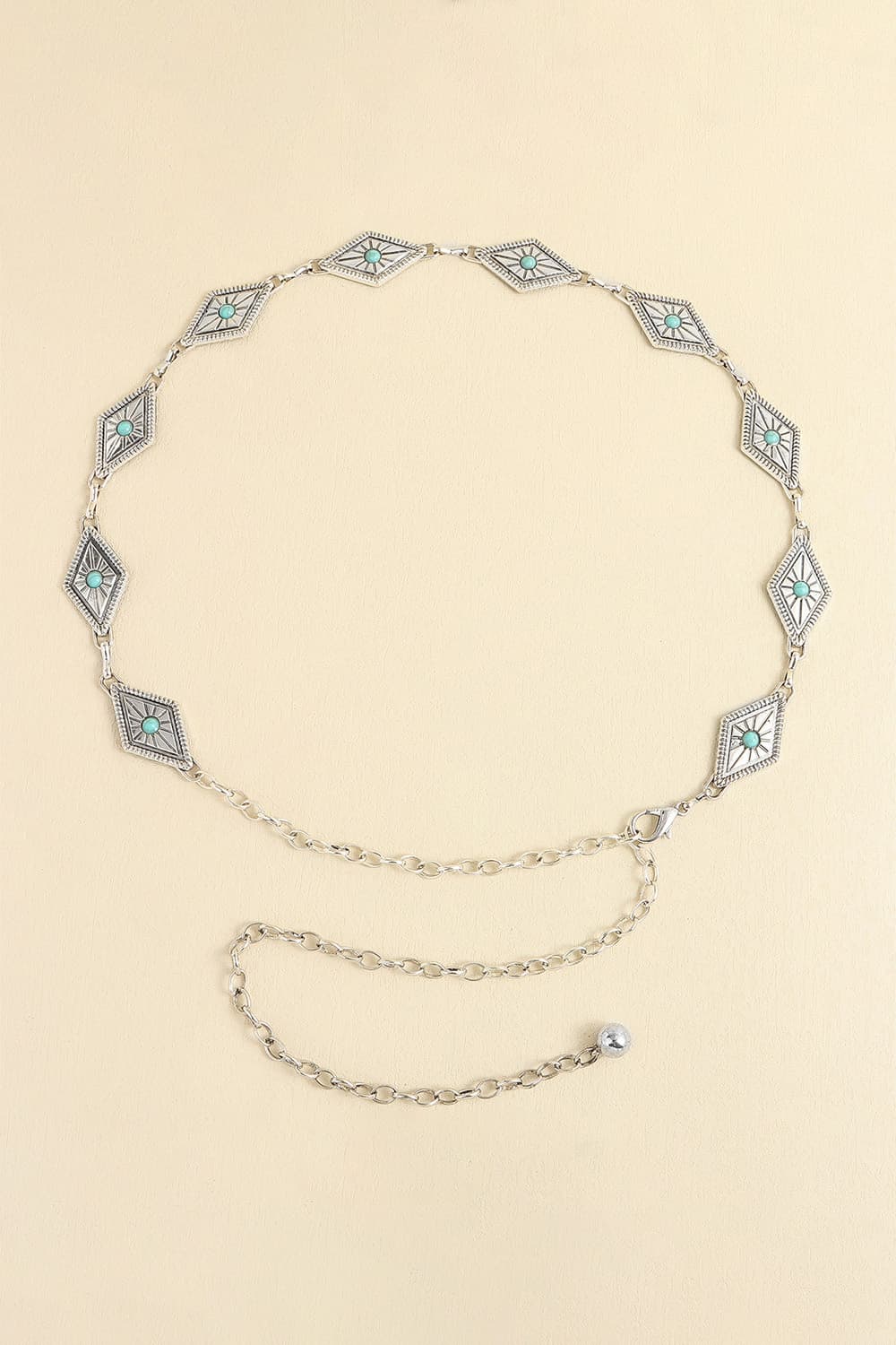 Vintage Turquoise Alloy Belt | Statement Accessory