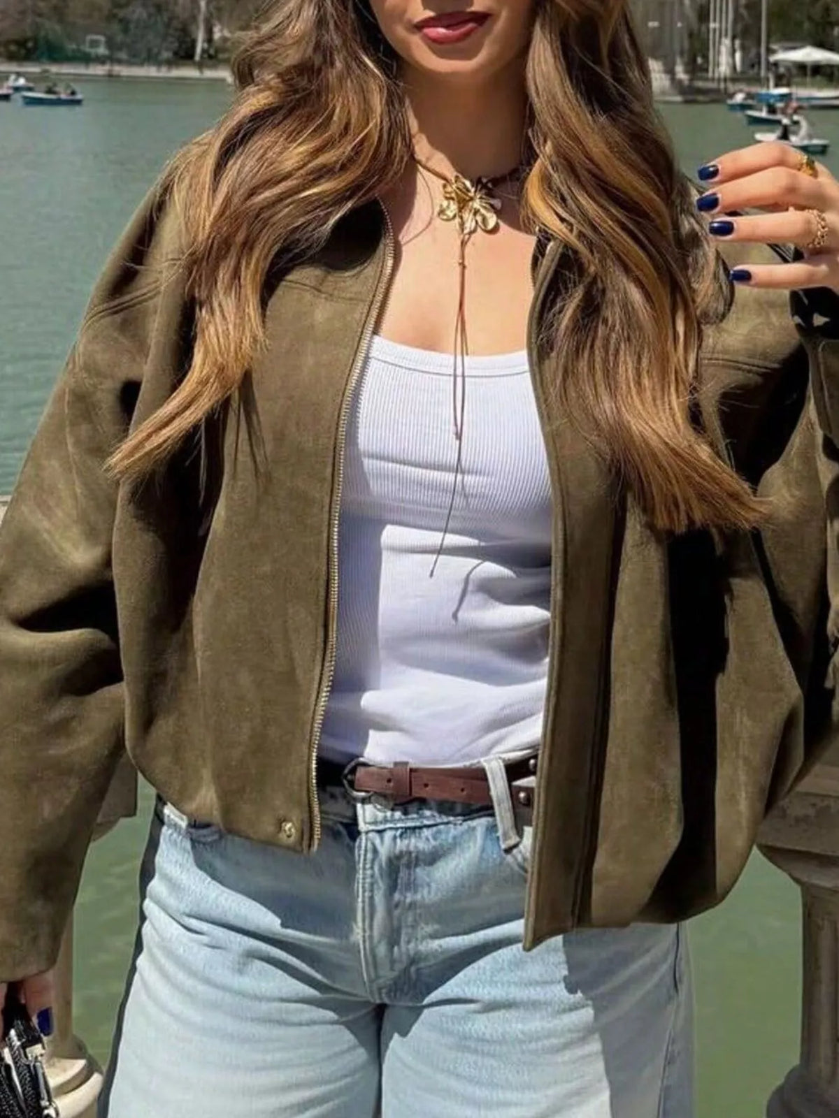 Zip Up Oversized Jacket