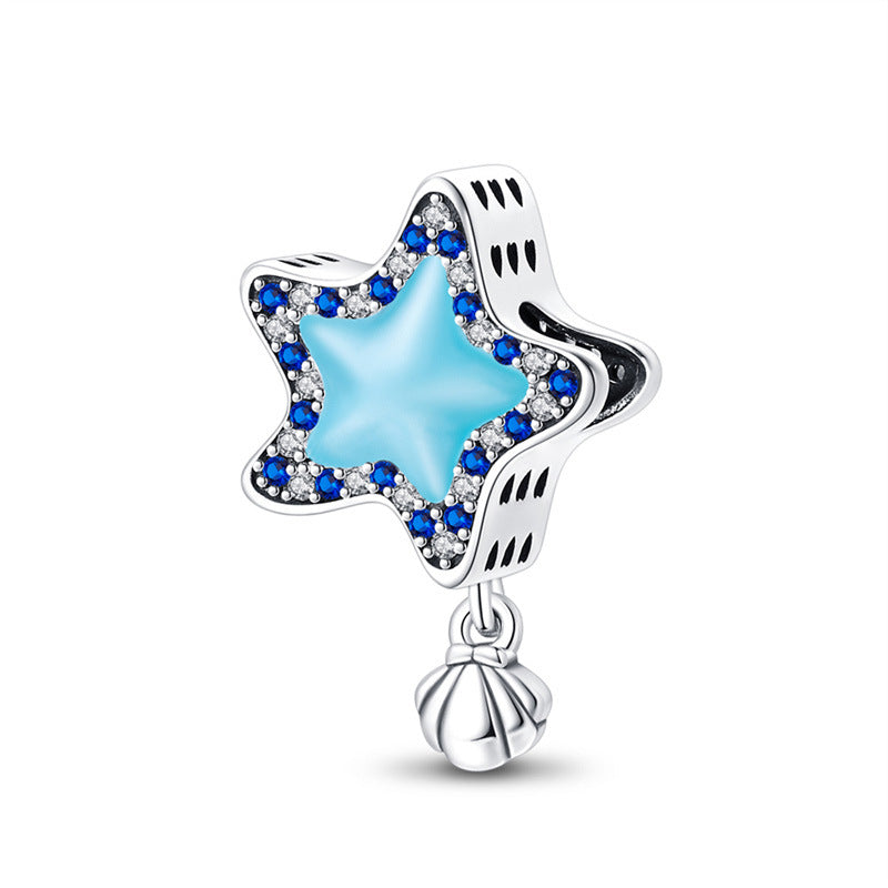 Marine-Style Conch Shell and Starfish Pendant Jewelry Collection