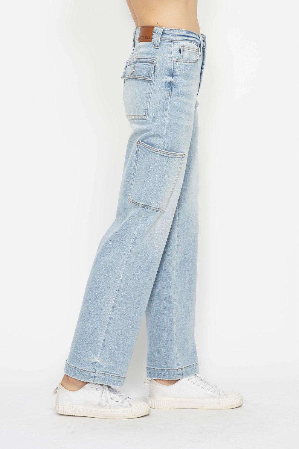 Judy Blue High Waist Straight Cargo Jeans | Utility Style