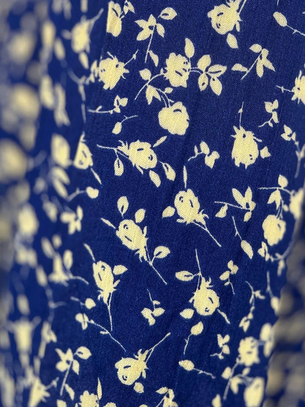 Printed Ruffle Hem Long Sleeve Tiered Midi Dress