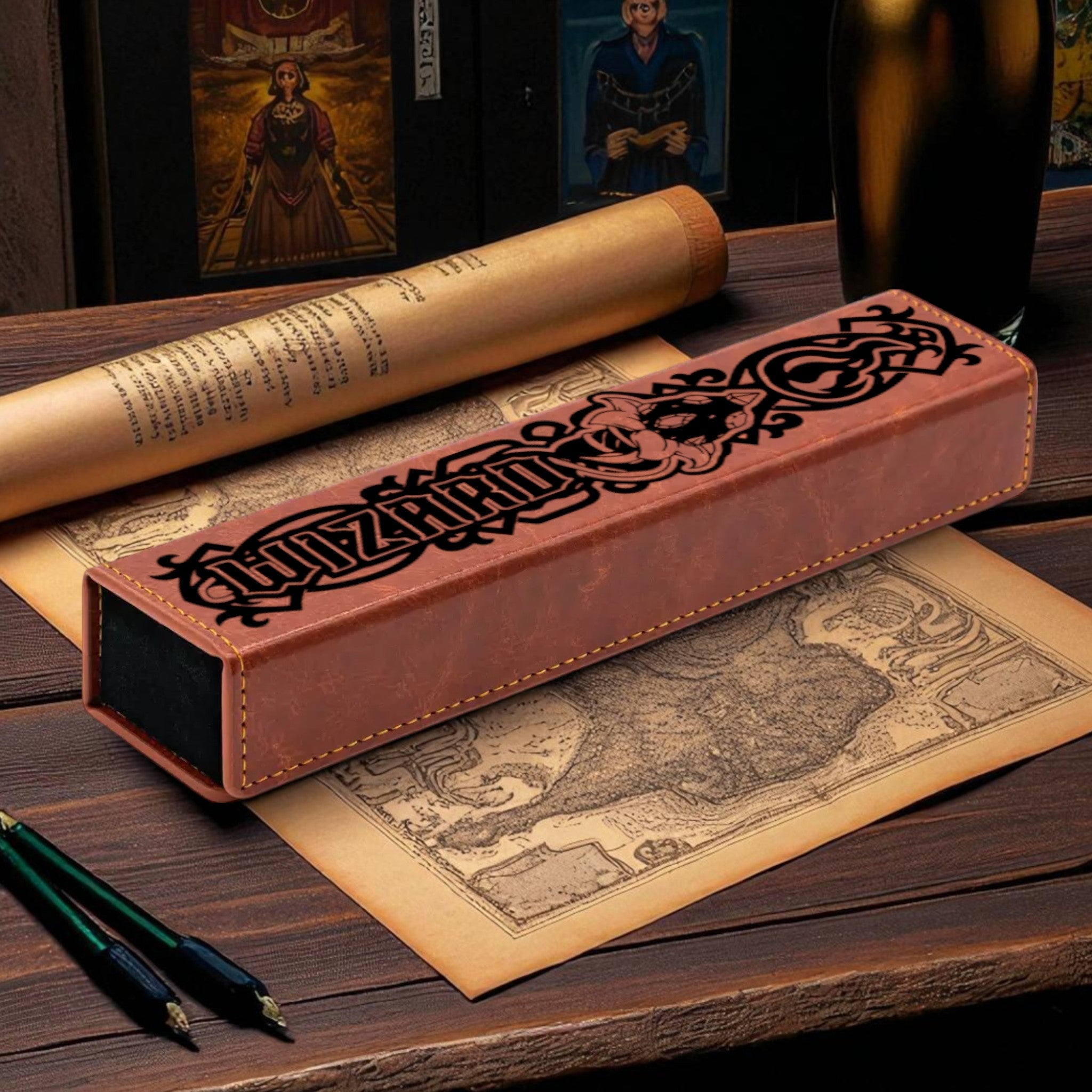 Wizard Faux Leather Dice Vault