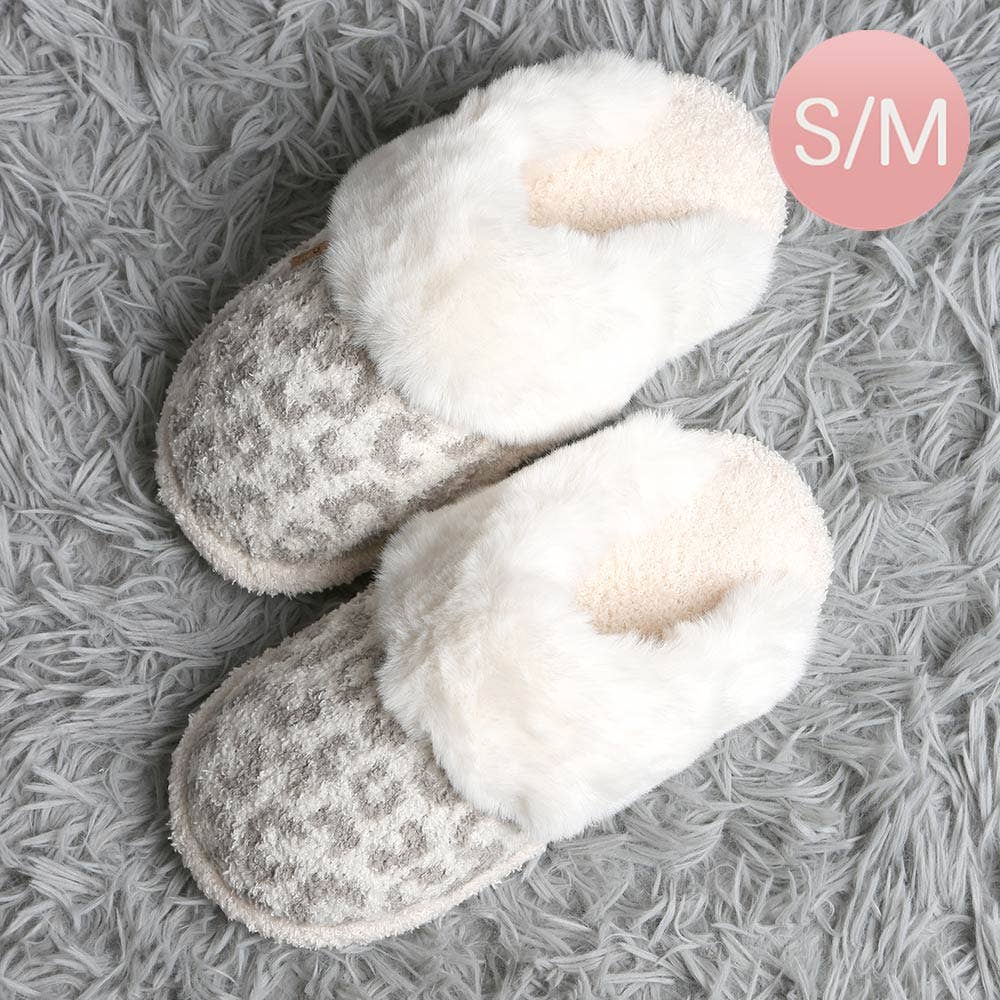 Leopard Faux Fur Soft Indoor Slippers