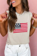 Americana USA Flag Sleeveless Knit Sweater
