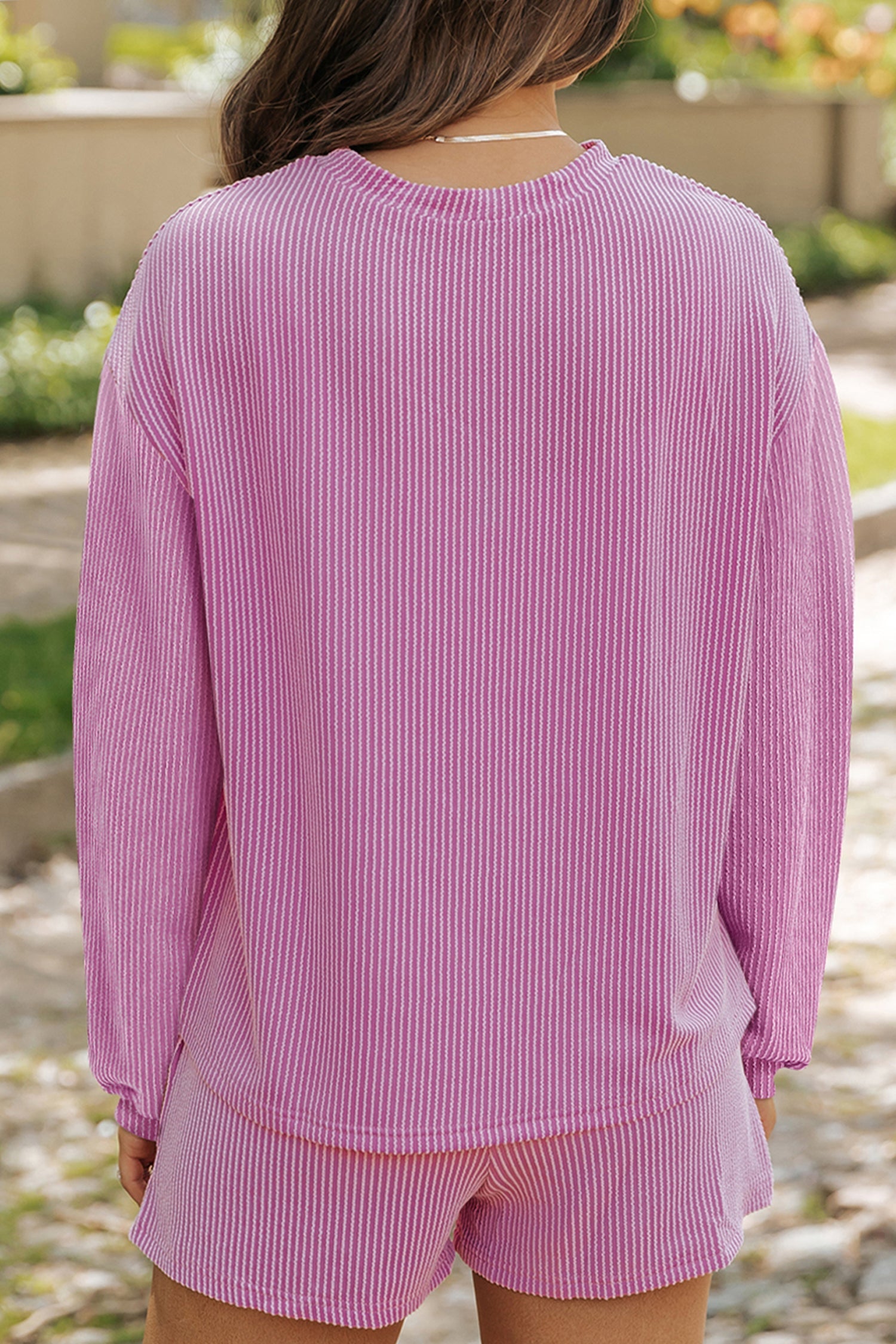 Phalaenopsis Sequin Donut Heart Ribbed 2pc Set