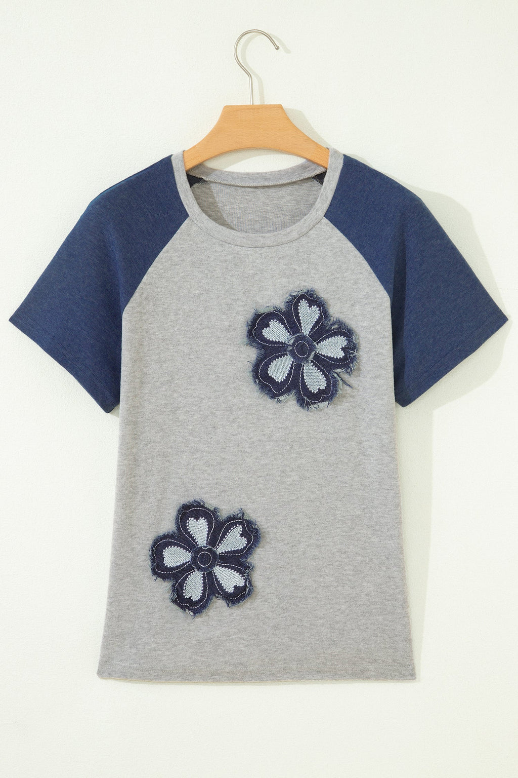 Milani Raglan Sleeve T-Shirt with Floral Appliques