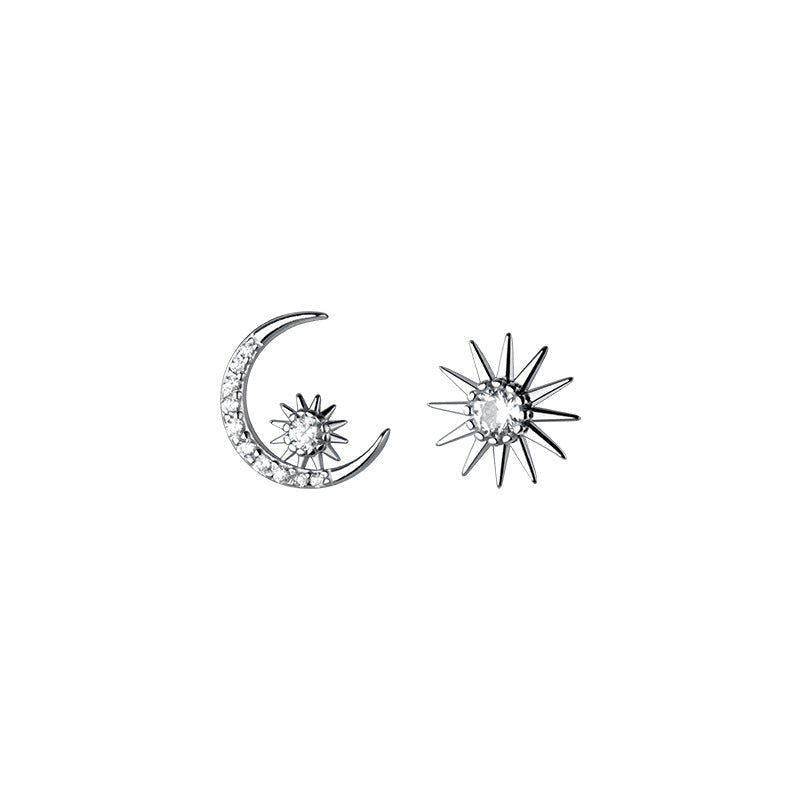 Sun Moon Star Stud Earrings For Women