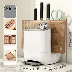 Countertop Utensil Organizer with Chopping Board Stand