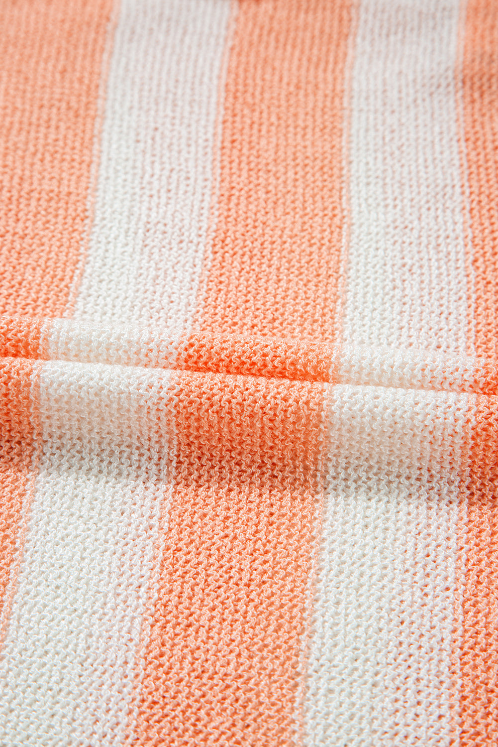 Beige USA Flag Notched Neckline Loose Sweater Vest