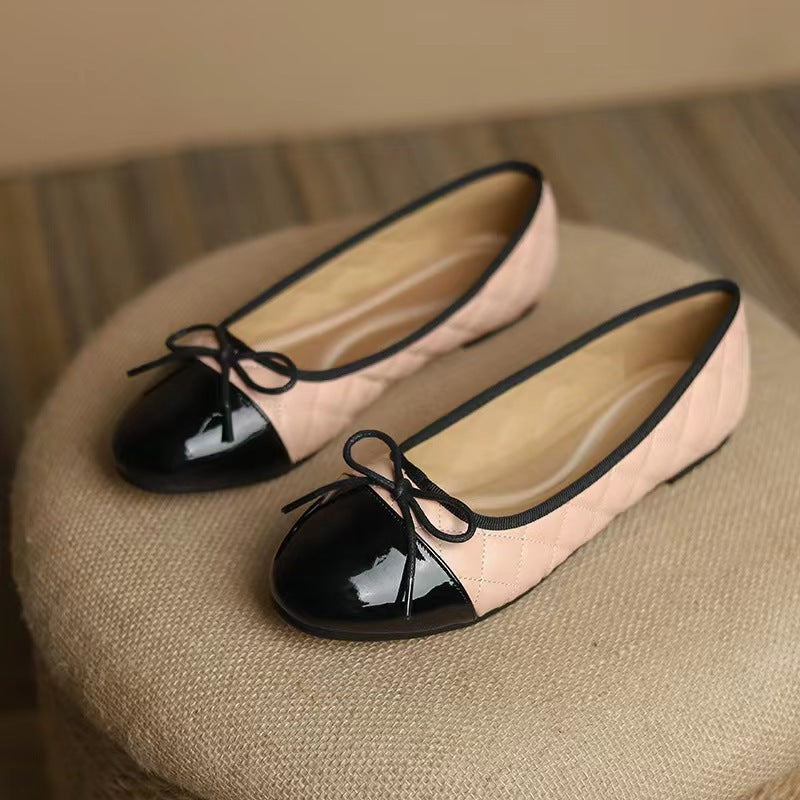 Women's Snakeskin Print Round Toe Slip-On Ballet Flats - Image 2