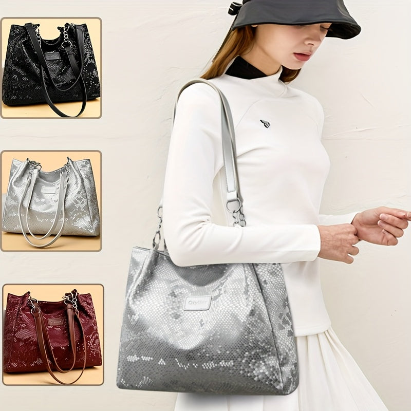 Perfect Lily Women's Snake Print Shoulder Bag