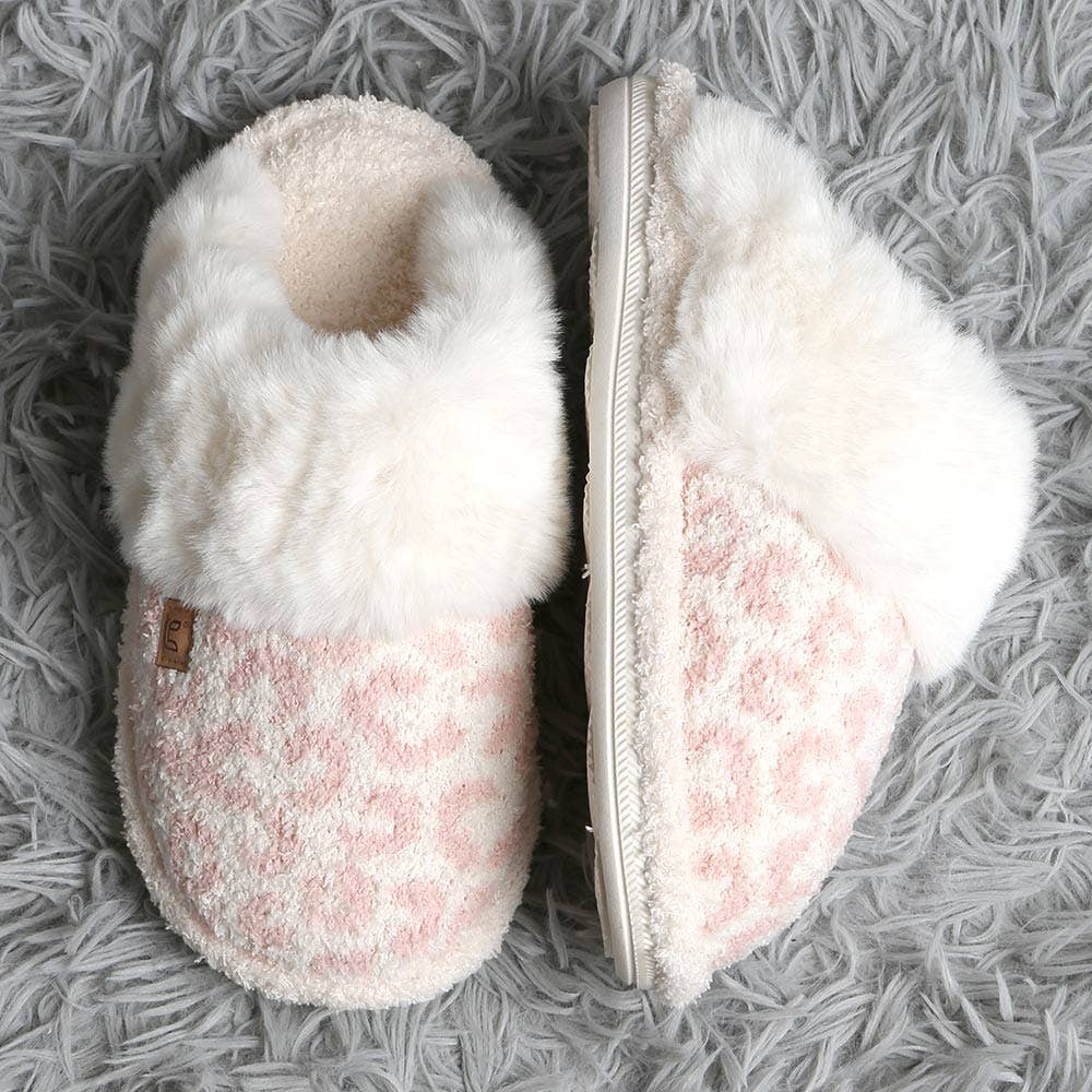 Leopard Faux Fur Soft Indoor Slippers