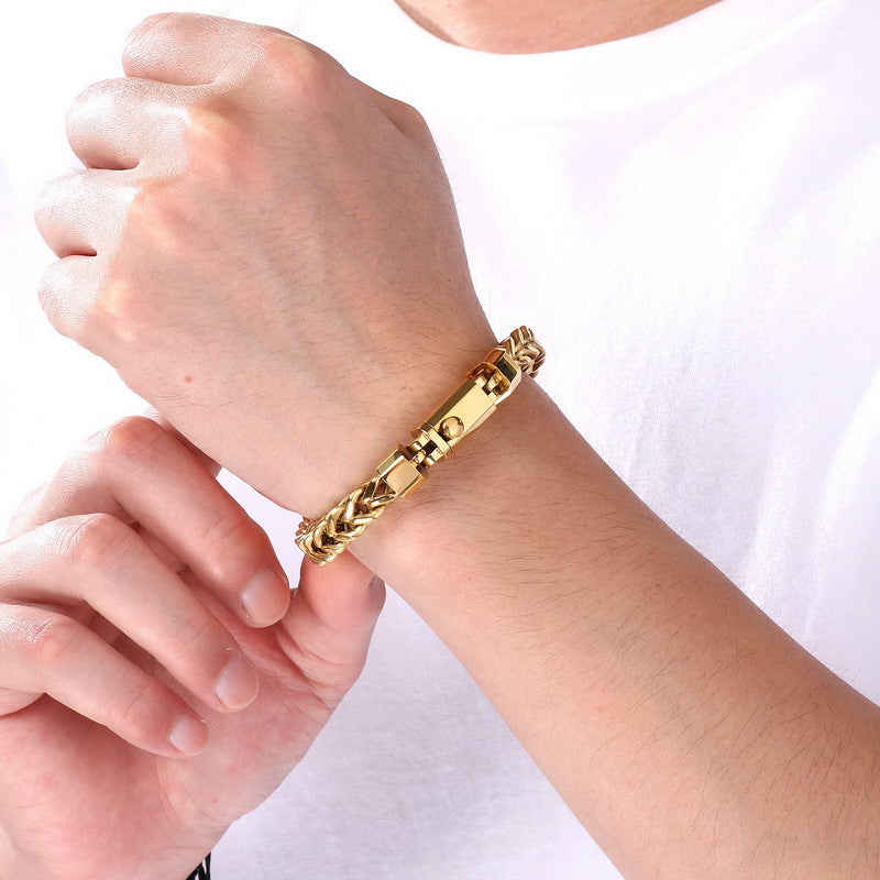 Fashionable And Simple Round-Grinding Dragonbone ChainTrendy For Men